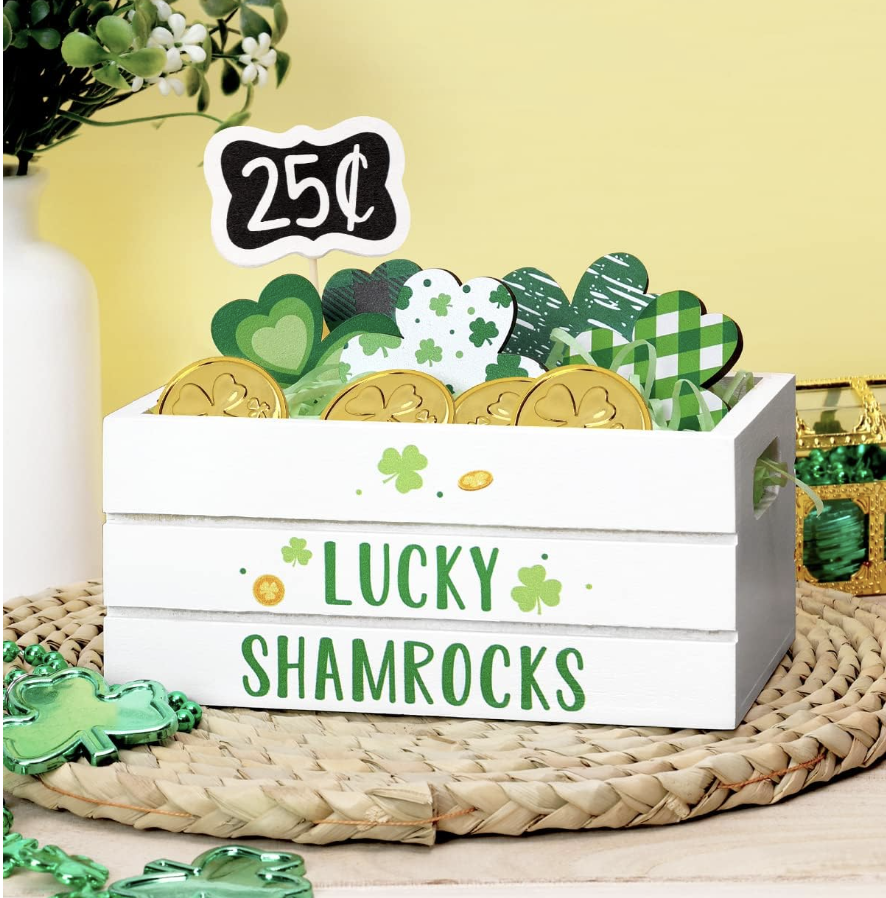Lucky Shamrocks Mini Wood Crate Set!